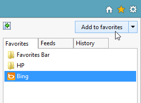 how to use favorites internet explorer